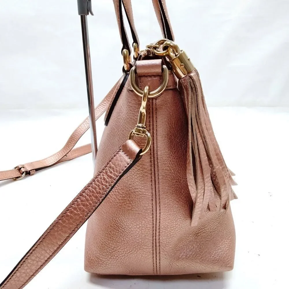 Auth Gucci Ltd Edition Rose Gold Interlocking GG Monogram 2way Working Tote RARE